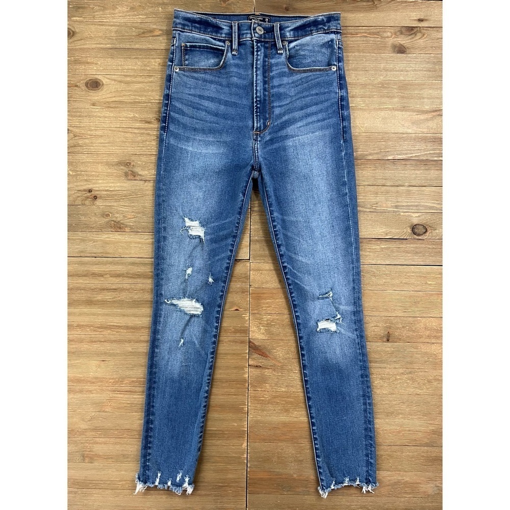 A&F Ultra High Rise Super Skinny Ankle Jeans